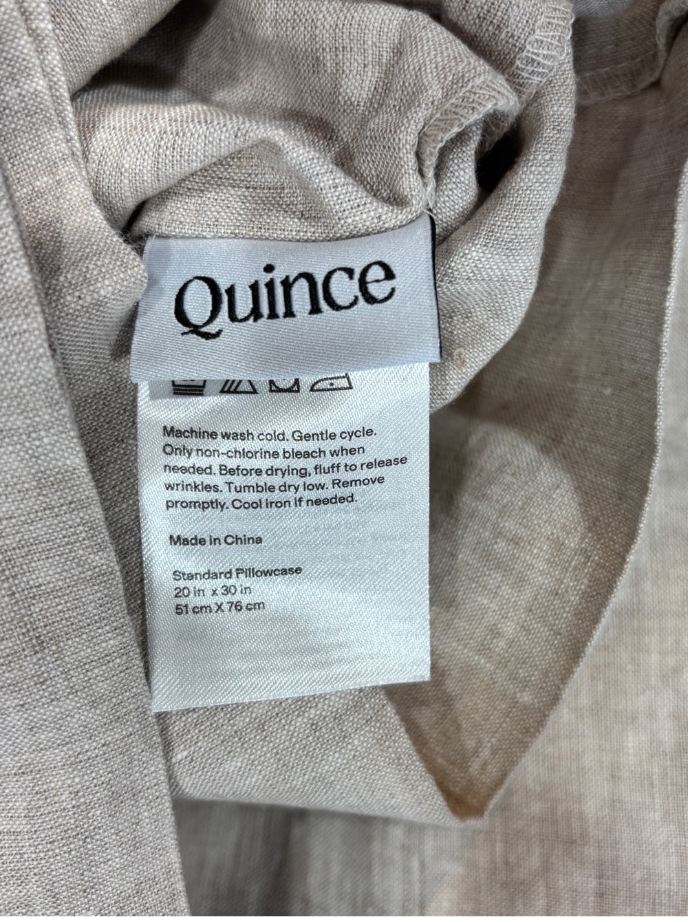 Quince Linen Chambray Fitted Sheet Set - Natural Queen - Picture 8 of 8